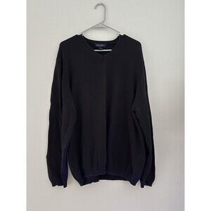 Brooks Brothers Black Wool Pullover Sweater Men’s XL 100% Cotton classic preppy